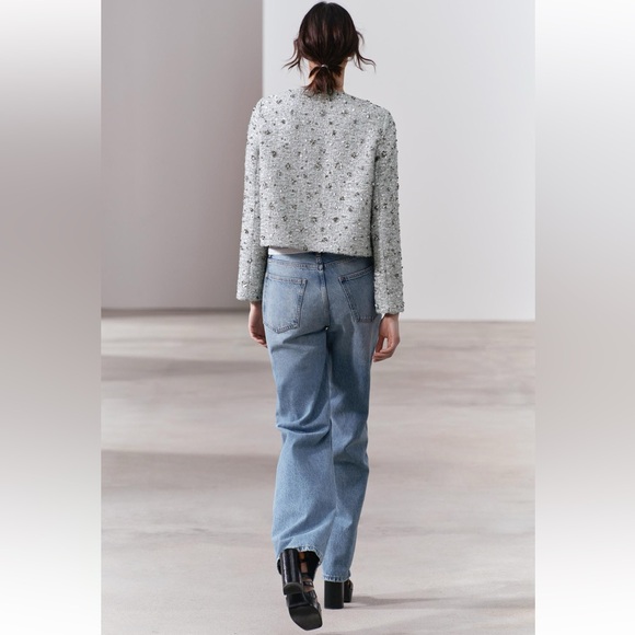 ZARA SEQUIN JACKET ZW COLLECTION - Picture 4 of 8